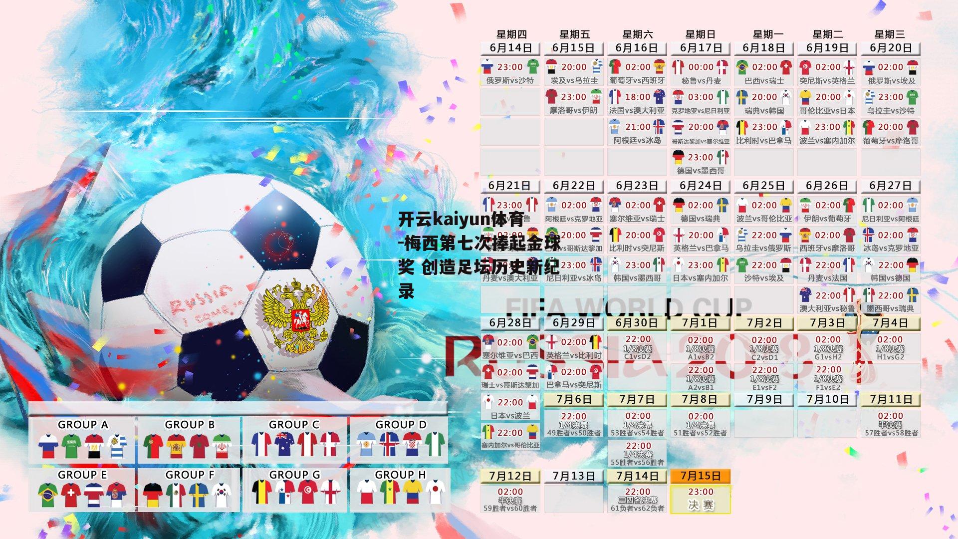 梅西第七次捧起金球奖 创造足坛历史新纪录